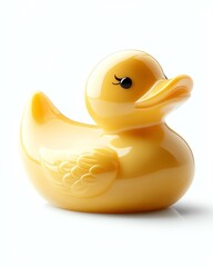 A playful yellow rubber duck floats effortlessly, embodying joy and nostalgia. Perfect for children's baths or as a cheerful decor piece, adding color and charm to any space.