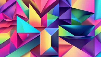 Obraz premium Colorful geometric pattern with triangle and polygon elements