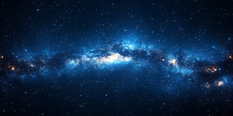 Fototapeta premium A Beautiful Galaxy Showing Stars And Cosmic Blue Nebula Formation