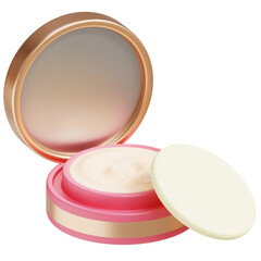 Face Powder 3D Illustration