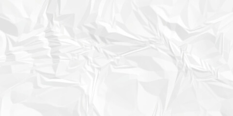 White crumple obsolete billboard rumple. wrinkle ripped creased white crumple aged closeup craft document grunge recycling paper background.	