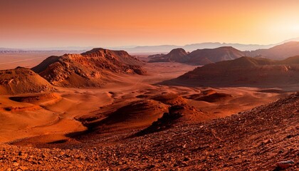 Naklejka premium sunset in the desert