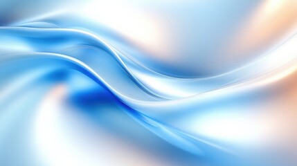 Obraz premium Abstract Blue and White Flowing Curves