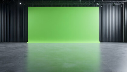 Empty Studio with Green Screen