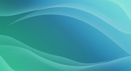 Naklejka premium Flowing wave shapes in calming blue and green gradients, for medical branding, telemedicine marketing, hospital brochures, or modern healthcare presentations. Ideal for a fresh, professional look.
