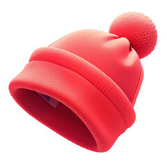Vibrant red beanie hat display studio product photography modern close-up