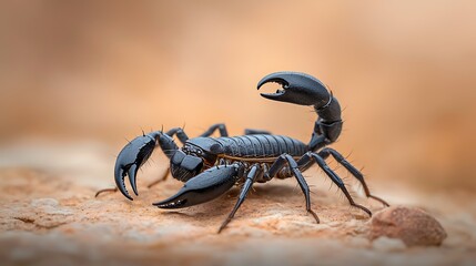 Close-up of scorpion on rock