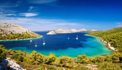 Obraz premium beautiful bay in kornati national park croatia