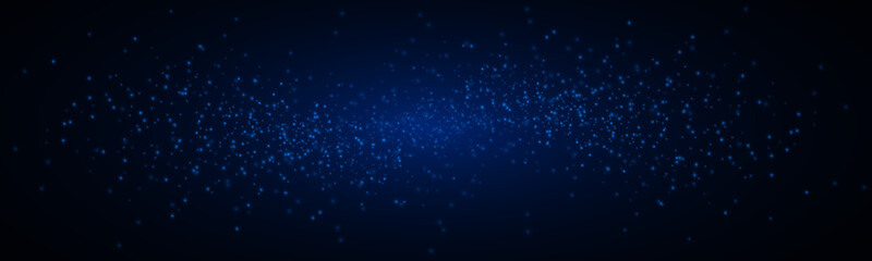 Bright blue sparkling particles. Background decoration. Light effect	