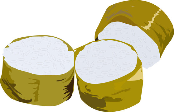 vector illustration of a lemang