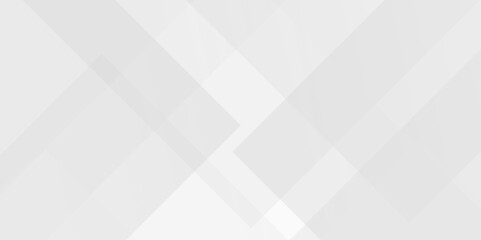 Vector white and gray overlap triangle geometric technology pattern. minimal rectangle arranged white lines transparent web square background layers. overlap web presentation design.
