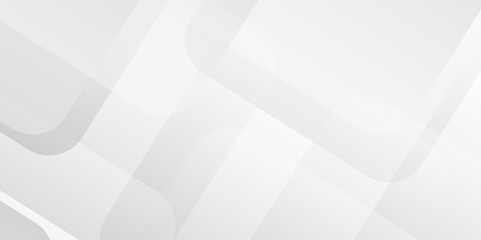 Vector white and gray overlap triangle geometric technology pattern. minimal rectangle arranged white lines transparent web square background layers. overlap web presentation design.