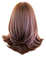 Naklejka premium Elegant hairstyle showcase salon hair cut out