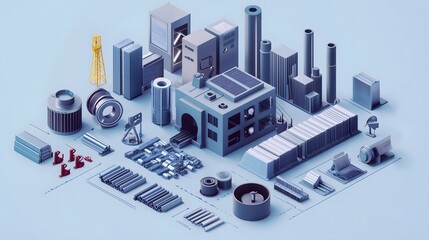 Obraz premium Industrial infrastructure design