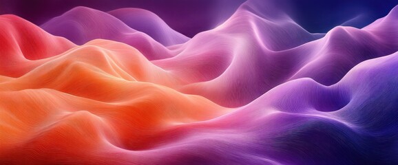 Obraz premium Abstract colorful, flowing landscape. Vibrant hues blend seamlessly