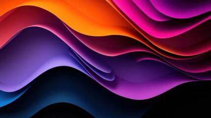 Abstract wavy layered colors