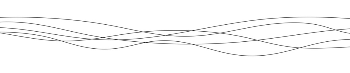 Thin curved wavy lines