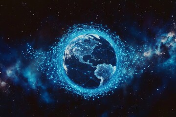 abstract blue background with space