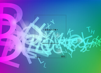 Flat vector. Minimal geometric background. Dynamic shapes composition. Eps10 vector.