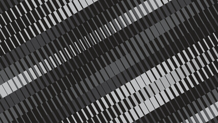 Metal Abstract Monochrome Black Lined Background Illustration. Dynamic Shaped Minimal Style Backdrop For Video Motion 