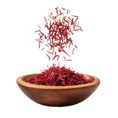 Fototapeta premium Saffron in Bowl on transparent background