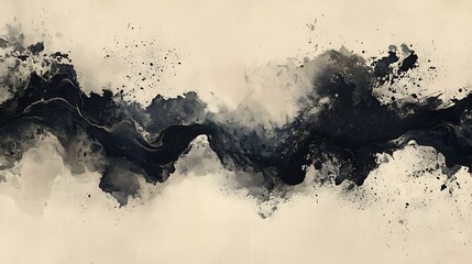 Abstract Ink Wash Painting Texture.