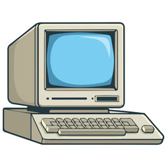 Fototapeta premium Retro desktop computer