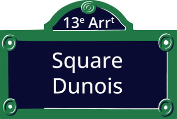 Obraz premium 13e Arrt, Elegant Parisian Street Sign