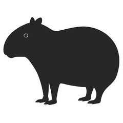 Capybara silhouette vector illustration