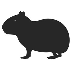 Capybara silhouette vector illustration