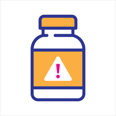 Medicine Warning Label
 A warning label for medicine, cautioning users about side effects or proper usage.