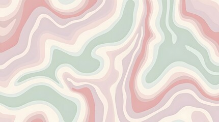 Pastel Swirl Abstract Seamless Pattern
