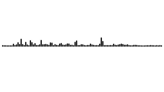 Digital audio spectrum soundwave, Sound analyzer Animation Isolated on white Background