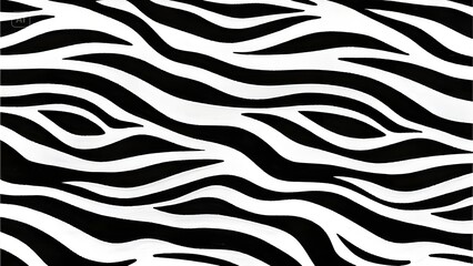 Classic Black and White Zebra Stripe Pattern