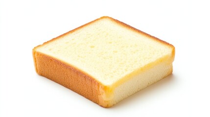Close-up of a Single Slice of Buttery Toast