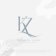 Alphabet Letters Initials Monogram Logo KZ, ZK