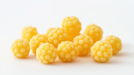 Pile of yellow spherical candies