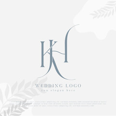 Alphabet Letters Initials Monogram Logo KH, HK