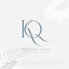 Alphabet Letters Initials Monogram Logo KQ, QK