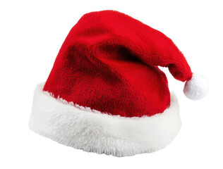 A red Santa hat isolated on a white background, png