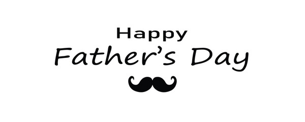 Happy Father's Day Greeting Card. Vector graphics illustration, banner or logo concept isolated on white background.
