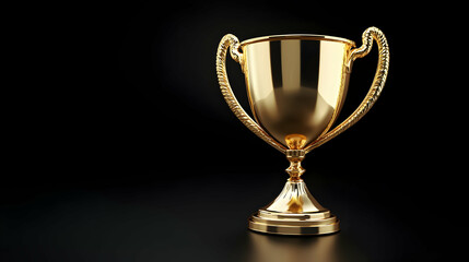 Elegant Black and Gold Trophy – Symbol of Victory and Achievement