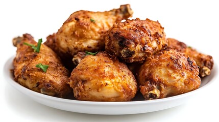 Delicious fragrant donuts isolated on white background
