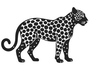 Leopard silhouette vector illustration