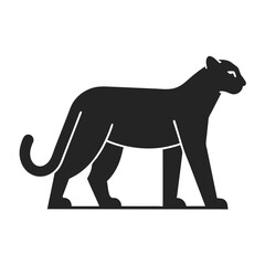 Leopard icon and logo silhouette vector illustration