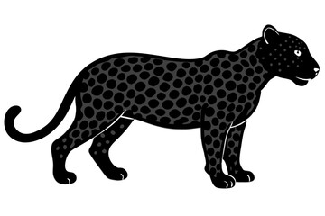 Leopard silhouette vector illustration