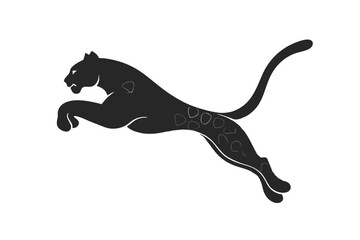 Leopard silhouette vector illustration
