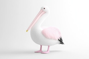 Obraz premium 3D Rendered Pelican, Soft and Fluffy