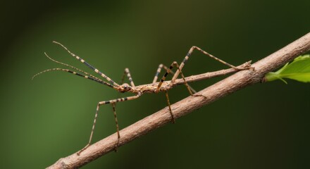 Stick Insect on Branch Closeup Photography