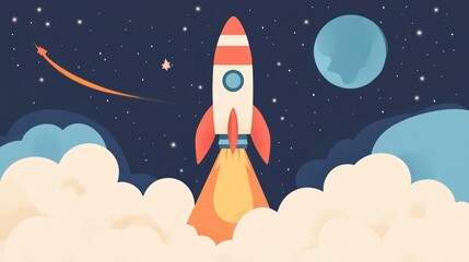 Rocket launch into space